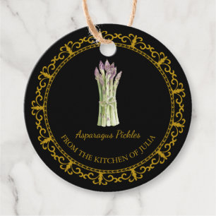 Étiquettes Cadeau Tag de sonnerie vintage fait maison Asperges Pickl