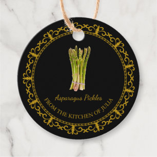 Étiquettes Cadeau Tag de sonnerie vintage fait maison Asperges Pickl