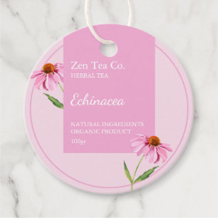 Étiquettes Cadeau Tag d'entreprise Echinacea Herbal Tea