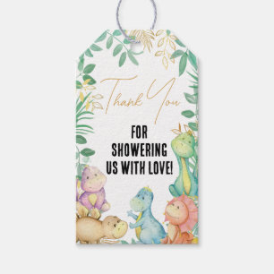 Étiquettes-cadeau Tag Dinosaur Baby shower Merci Favor