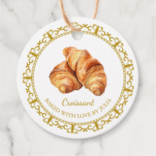 Étiquettes Cadeau Tag du Croissant fait maison vintage