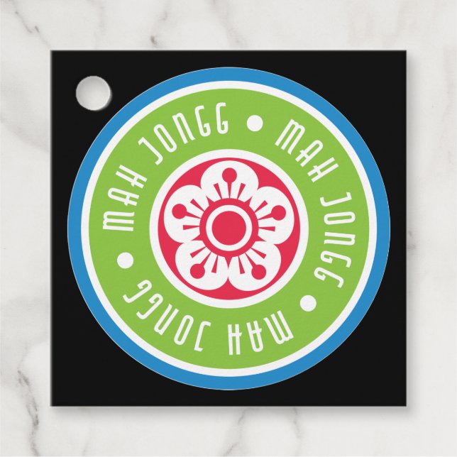 Étiquettes Cadeau Tag du logo Mah Jongg (Devant)