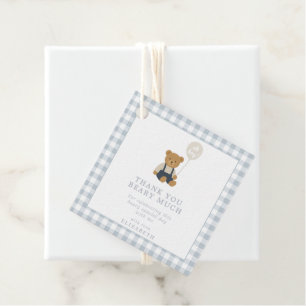 Étiquettes Cadeau Tag En vichy Favoriser l'ours en peluche