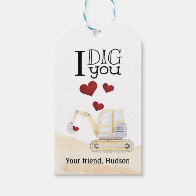 Étiquettes-cadeau Tag, Enfants Valentines, Garçon Valentine (Devant)