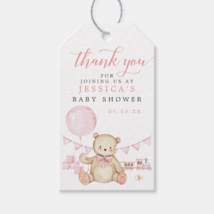 Étiquettes-cadeau Tag Fille Baby shower de l'ours en peluche Favoris