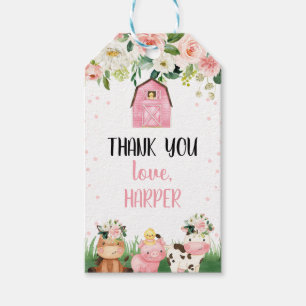 Étiquettes-cadeau Tag Fille Floral Rose Farm Anniversaire Favoriser