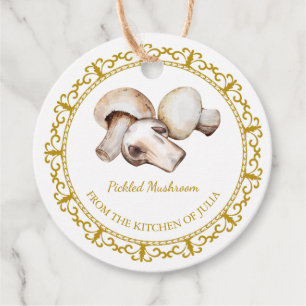 Étiquettes Cadeau Tag Hang de champignon maison vintage