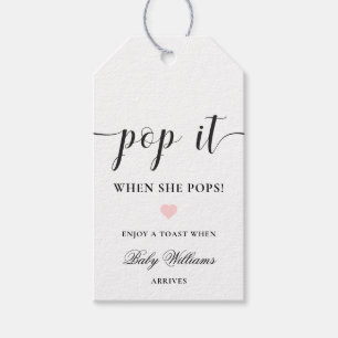 Étiquettes-cadeau Tag Leyton Modern Minimal Pop It Champagne