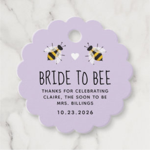 Étiquettes Cadeau Tag Lilac Bride to Bee Honey Douche Favoriser