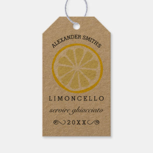 Étiquettes-cadeau Tag Limoncello maison   Bouteille