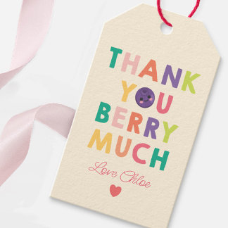 Étiquettes-cadeau Tag, Merci Berry beaucoup