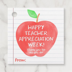 Étiquettes Cadeau Tag Merci d'appréciation de l'enseignant