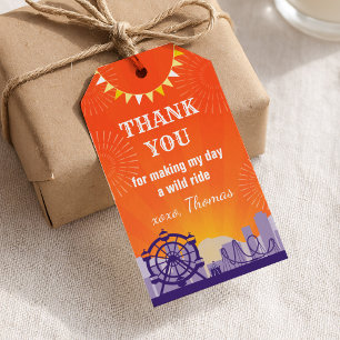 Étiquettes-cadeau Tag Merci du parc d'attractions