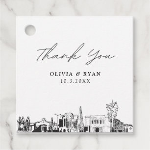 Étiquettes Cadeau Tag : Mesa Arizona Landmarks Wedding Favor
