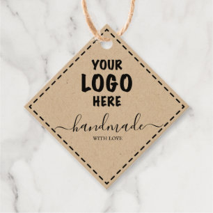 Étiquettes Cadeau Tag Prix Tag Tag Votre logo Kraft Diamond