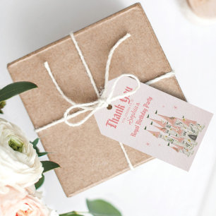 Étiquettes-cadeau Tag : Royal Castle Pink Anniversaire Favoriser