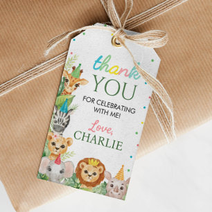Étiquettes-cadeau Tag Safari Wild One Merci