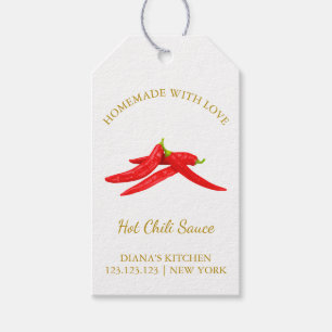 Étiquettes-cadeau Tag simple maison de sauce de chili chaud Hang B