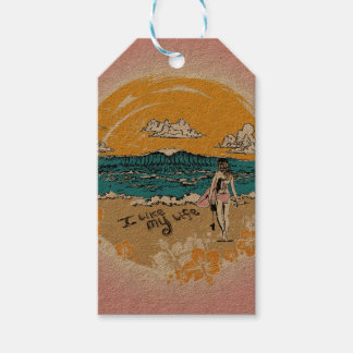 Étiquettes-cadeau tag surf fille "I like MY life"