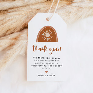 Étiquettes-cadeau Tag TINLEY Boho Terracotta Rainbow Favoriser