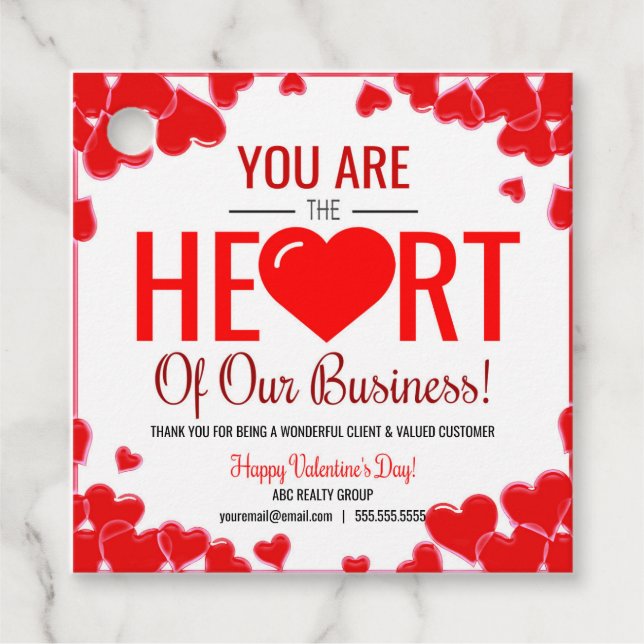 Étiquettes Cadeau Tag Valentine Realtor (Devant)