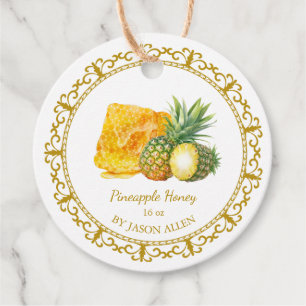 Étiquettes Cadeau Tag vintage ananas miel miel