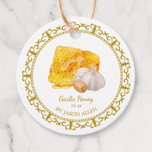 Étiquettes Cadeau Tag vintage de miel Ail infusé de miel Hang