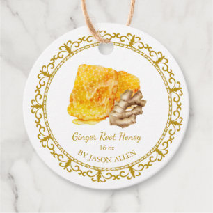 Étiquettes Cadeau Tag vintage de miel Ginger infusé de miel Hang