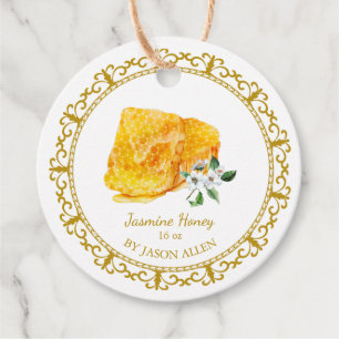Étiquettes Cadeau Tag vintage de nid d'abeille Jasmine infusée de mi