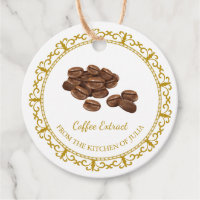 Tag vintage fait maison extrait de café Hang