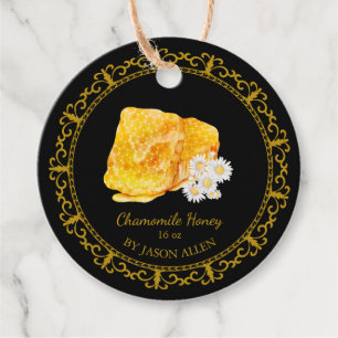 Étiquettes Cadeau Tag vintage Honeycomb Chamomile Infusée Honey Hang