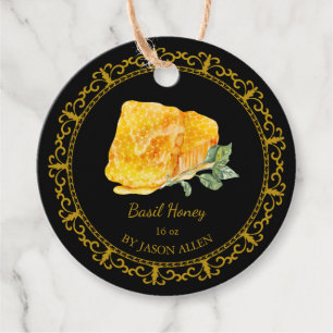 Étiquettes Cadeau Tag vintage Honeypeb Basil Infusé Honey Hang
