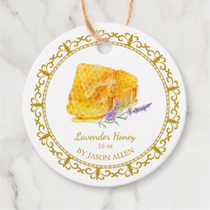 Étiquettes Cadeau Tag vintage Honeypeb Lavender Infusé Honey Hang