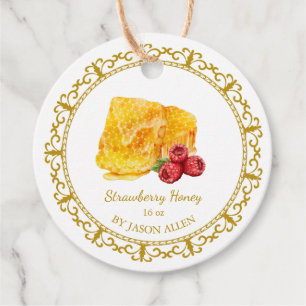 Étiquettes Cadeau Tag vintage Honeypeb Raspberry Honey Hang