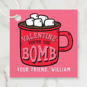 Étiquettes Cadeau Tag Vous êtes La bombe de cacao Hot Bomb Valentine