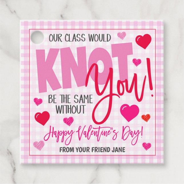 Étiquettes Cadeau Tags cadeau Valentine (Devant)