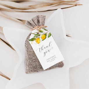 Étiquettes-cadeau Tags cadeaux Citrus Baby shower Merci Citrus
