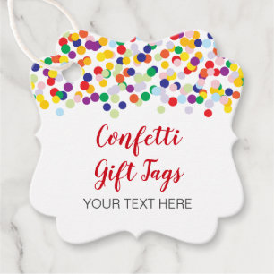 Étiquettes Cadeau Tags cadeaux Confetti pour Douches & Fête Tags fav