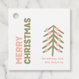 Étiquettes Cadeau Tags cadeaux de famille de Noël moderne Gras