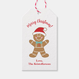Étiquettes-cadeau Tags cadeaux de Noël Homme Gingerbread personnalis