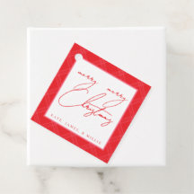 Tags cadeaux de vacances plaid - Rouge et Rose cha