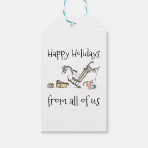 Étiquettes-cadeau Tags cadeaux, Joyeuses fêtes, De nous tous, Chats