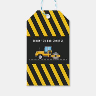 Étiquettes-cadeau Tags Cadeaux Merci Cute Construction Kids Party