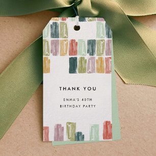 Étiquettes-cadeau Tags cadeaux Merci vintage Bijoux peints