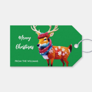 Étiquettes-cadeau Tags cadeaux personnalisés Cosy Christmas Reindeer