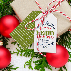 Étiquettes-cadeau Tags cadeaux personnalisés de Holiday Whimsy