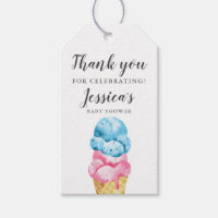 Tags cadeaux Twins Ice Cream Baby shower