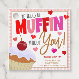 Étiquettes Cadeau Tags cadeaux Valentine Muffin