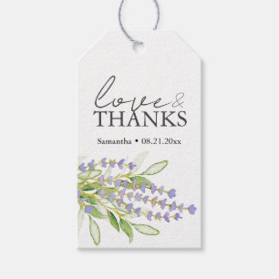 Étiquettes-cadeau Tags de favori de mariage personnalisé Lavender
