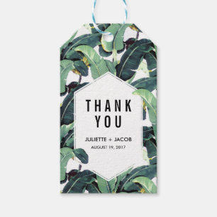 Étiquettes-cadeau Tags de mariage de la plantation tropicale